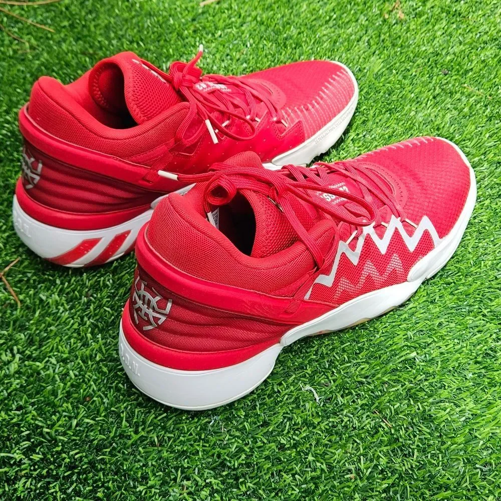 Adidas D.O.N. Issue #2 Basketball Shoes Red/White FW8511 Men’s Size 14